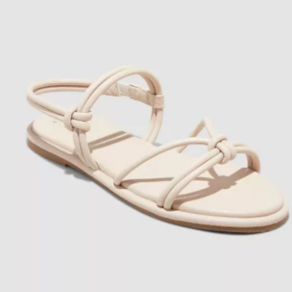 NWT Women's Lara Ankle Strap Sandals - A New Day™-Off White